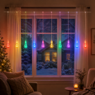 Гірлянда штора 10 лампочок різнокольорова 3х0,5 м роса LED — фото 1