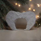 Крила Ангела з пір'я великі білі карнавальні — фото 1