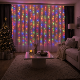 Гірлянда-штора 360 LED RGB 3х3 м для динамічного святкового оформлення великих площ