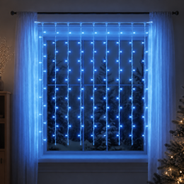 Гірлянда-штора 500 LED 3х2 м біла для яскравого святкового оформлення фасадів