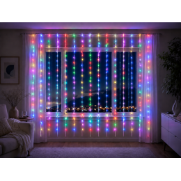 Гірлянда-штора 500 LED RGB 3х2 м для динамічного святкового оформлення фасадів