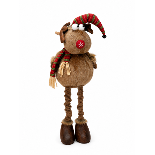 Новорічна фігура Олень Happy Elk 70 см декоративна мяка