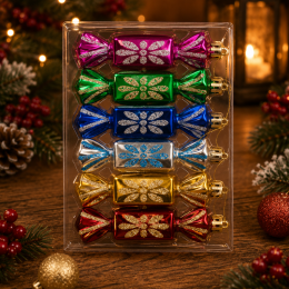 Новорічна прикраса цукерка невелика на ялинку