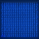 Гірлянда водоспад 300 LED 3х2 м лампа лінза 10 гілок синя — фото 1