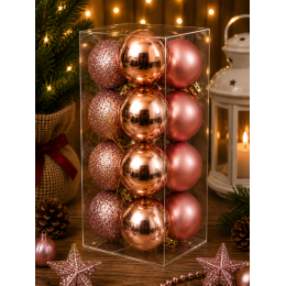 Набір куль кольору пудра, 4 см, 16 штук