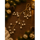 Декоративна гілка перлова шампань 25 см — фото 1
